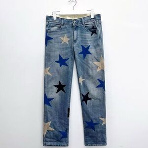 🚩steal Stella McCartney Blue and Black Star Jeans